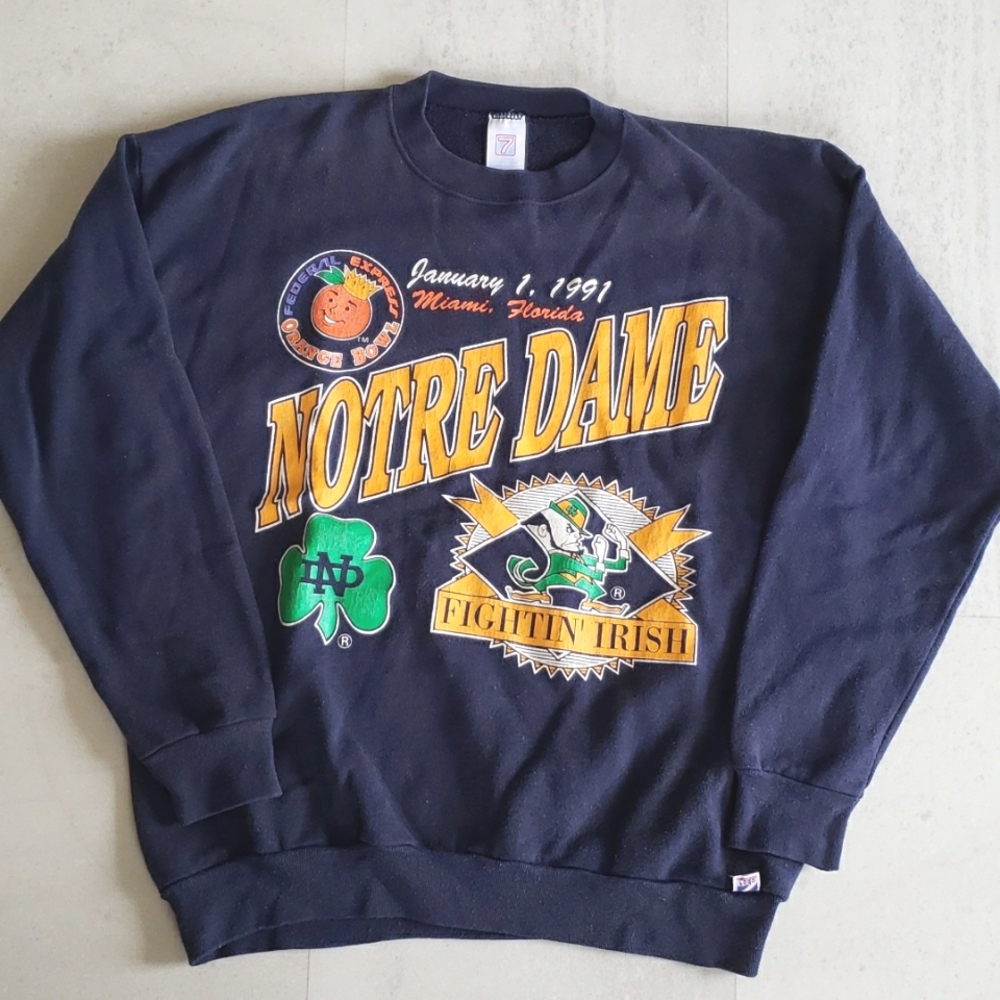 Vintage Orange Bowl 1991 championship sweatshirt.